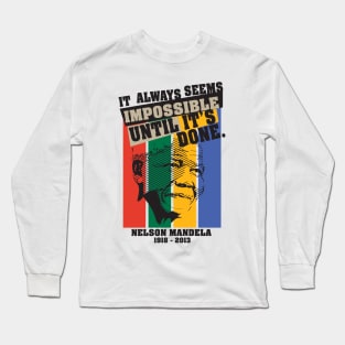 Nelson Mandela Tribute Shirt Long Sleeve T-Shirt